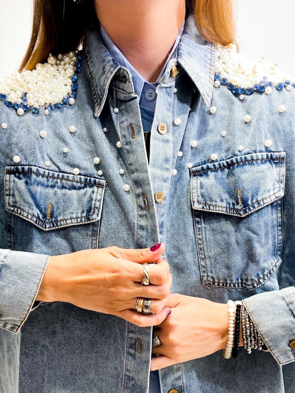 Camicia Perle Denim
