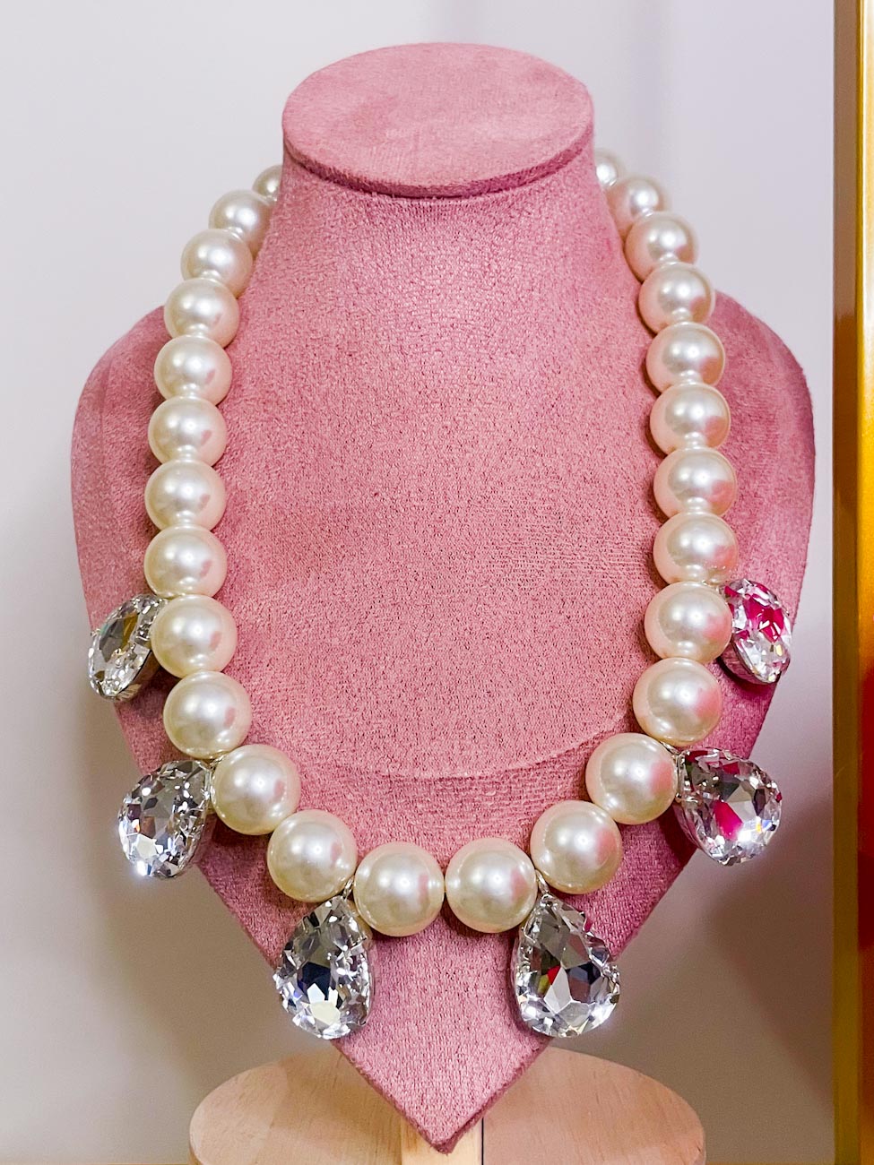 Collana Perle Strass