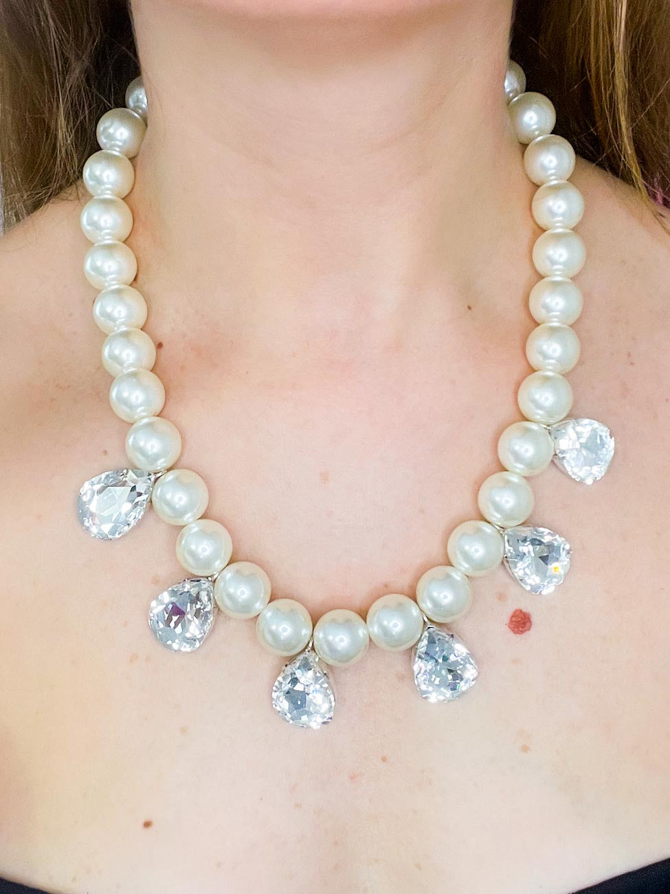 Collana Perle Strass