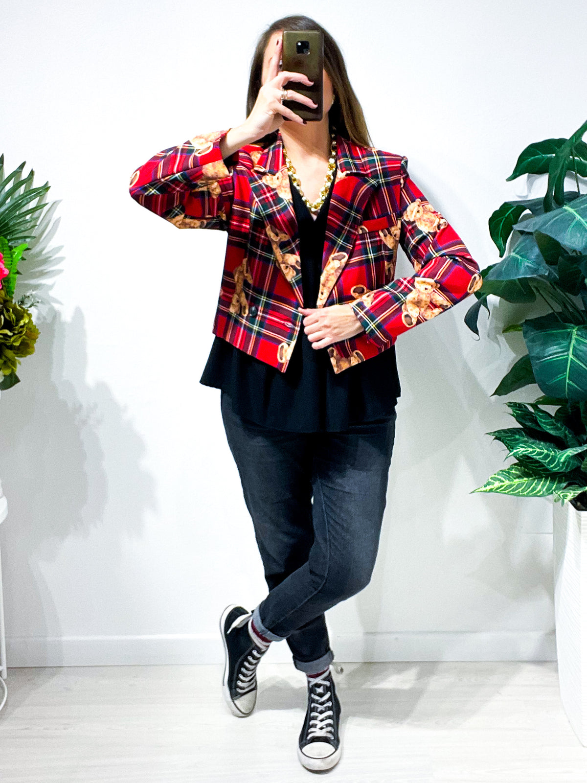Giacca Tartan Teddy