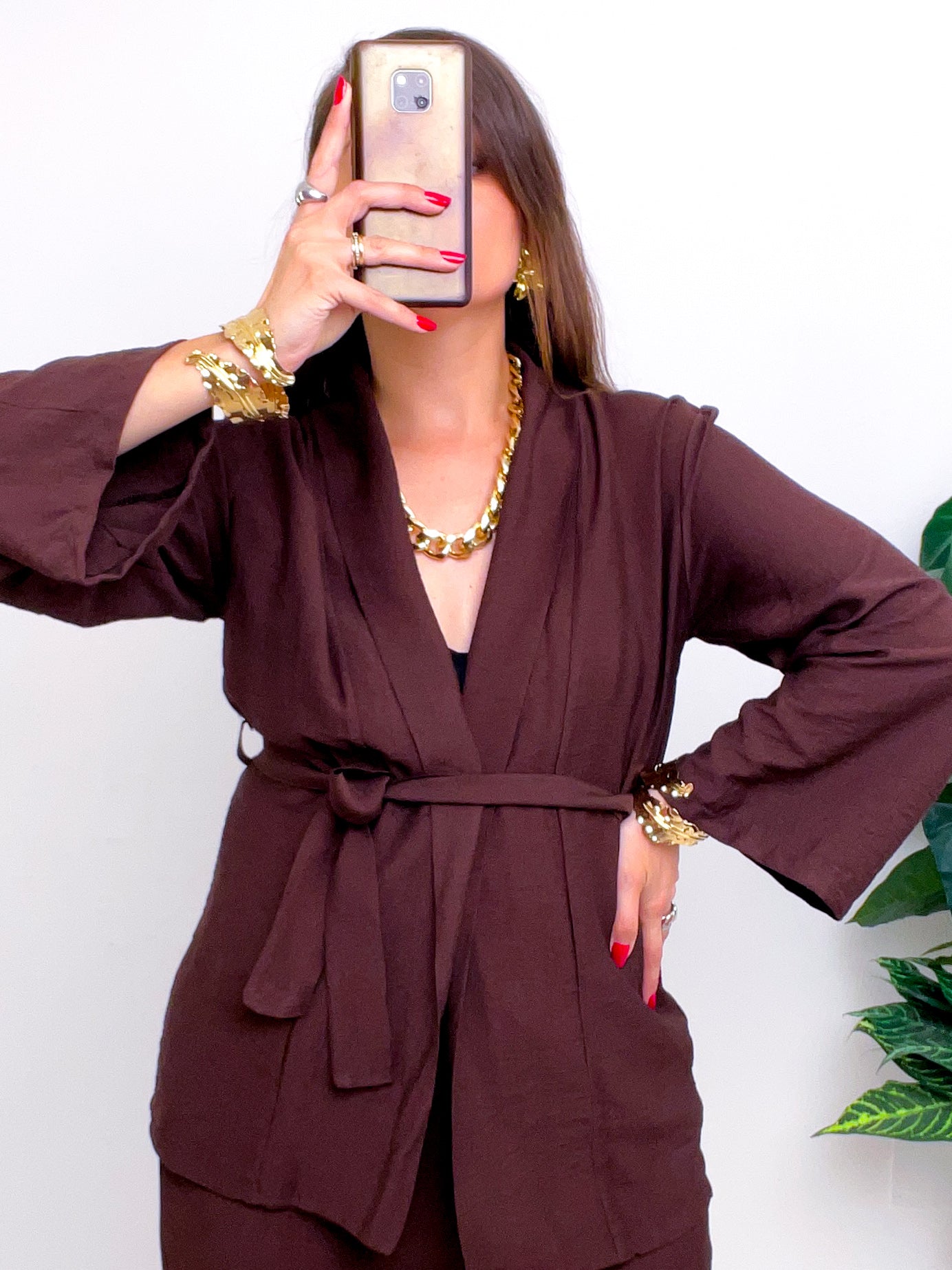 Tailleur Eva Marrone