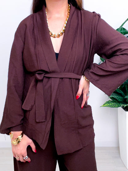 Tailleur Eva Marrone