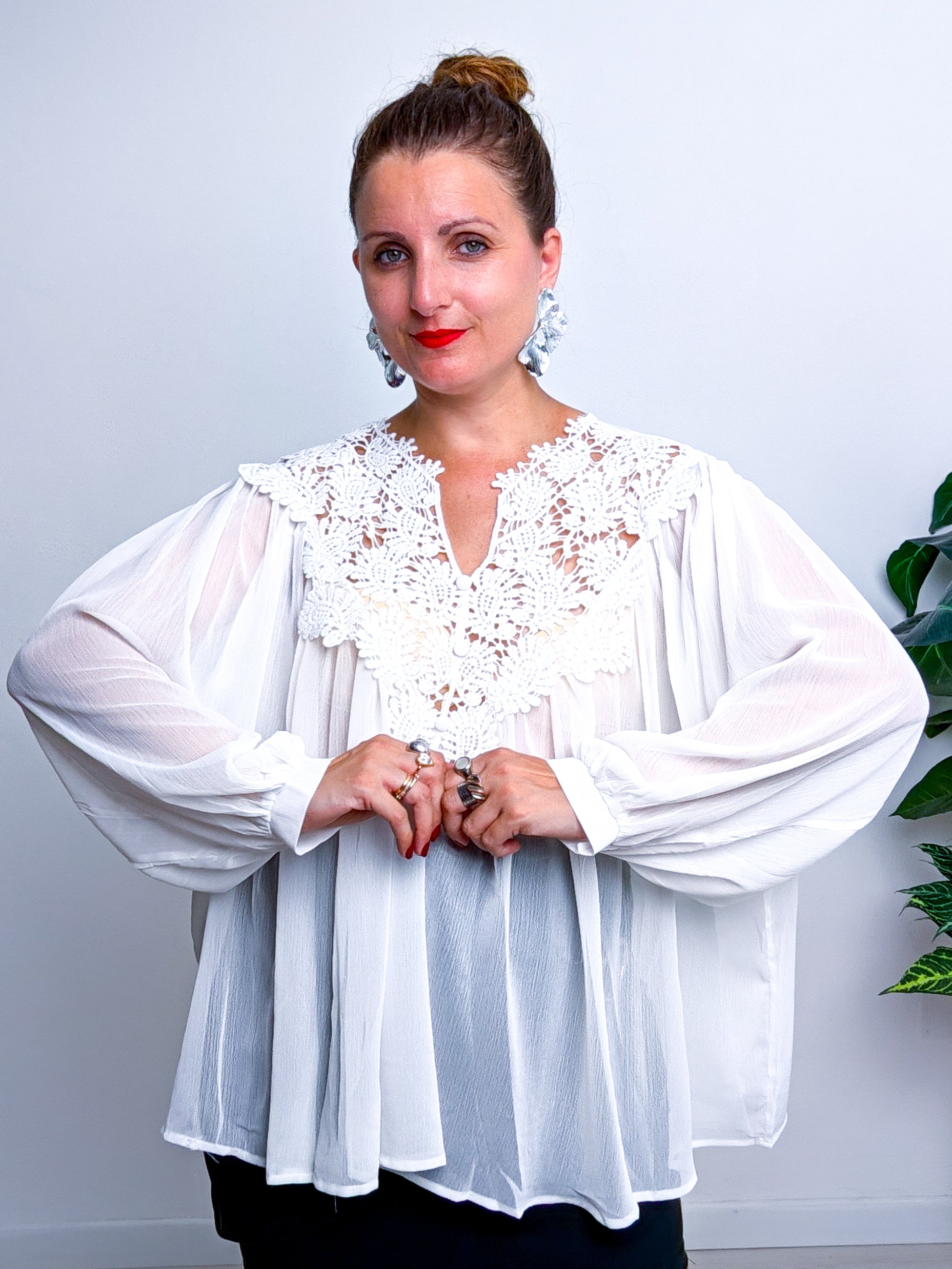 Camicia Pizzo W