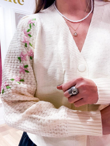 Cardigan Fleurs