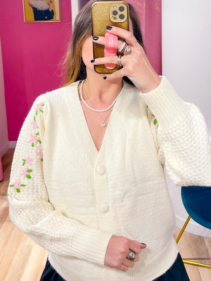 Cardigan Fleurs