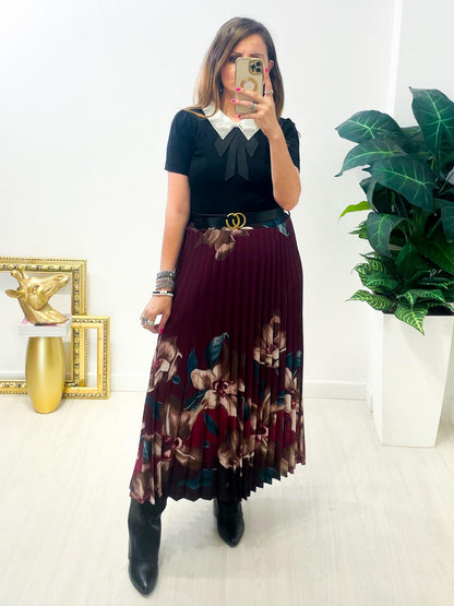 Gonna Plisse Fiori B