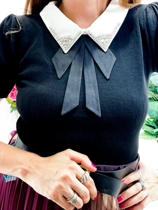 Maglia Strass Fiocco N