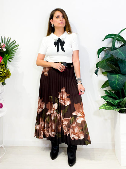 Gonna Plisse Fiori M