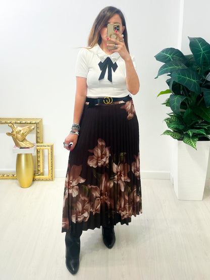 Gonna Plisse Fiori M