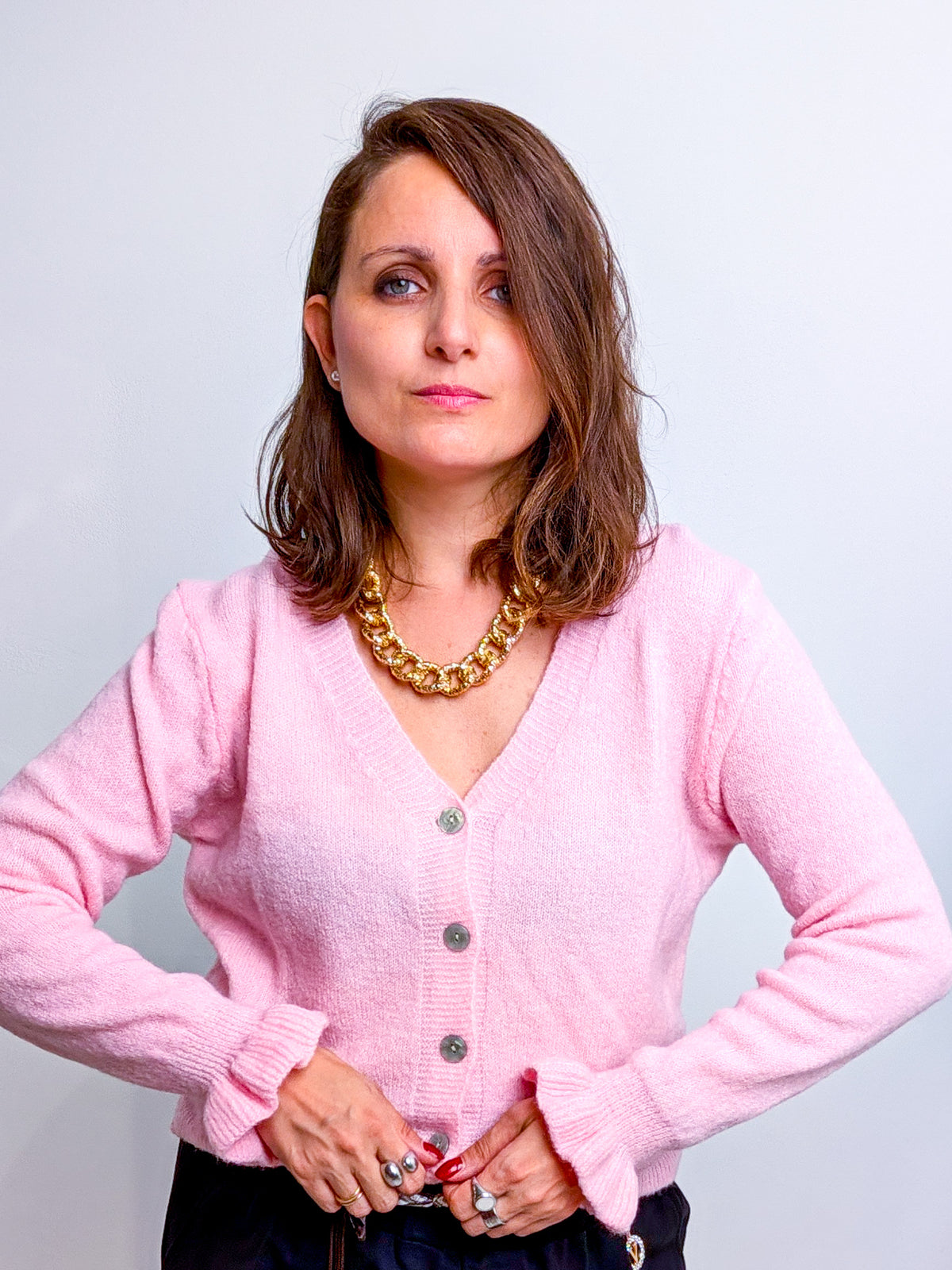 Cardigan Ruches RO