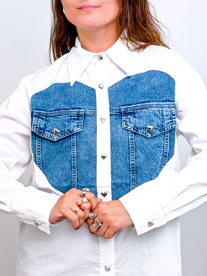 Camicia Cuore Denim W