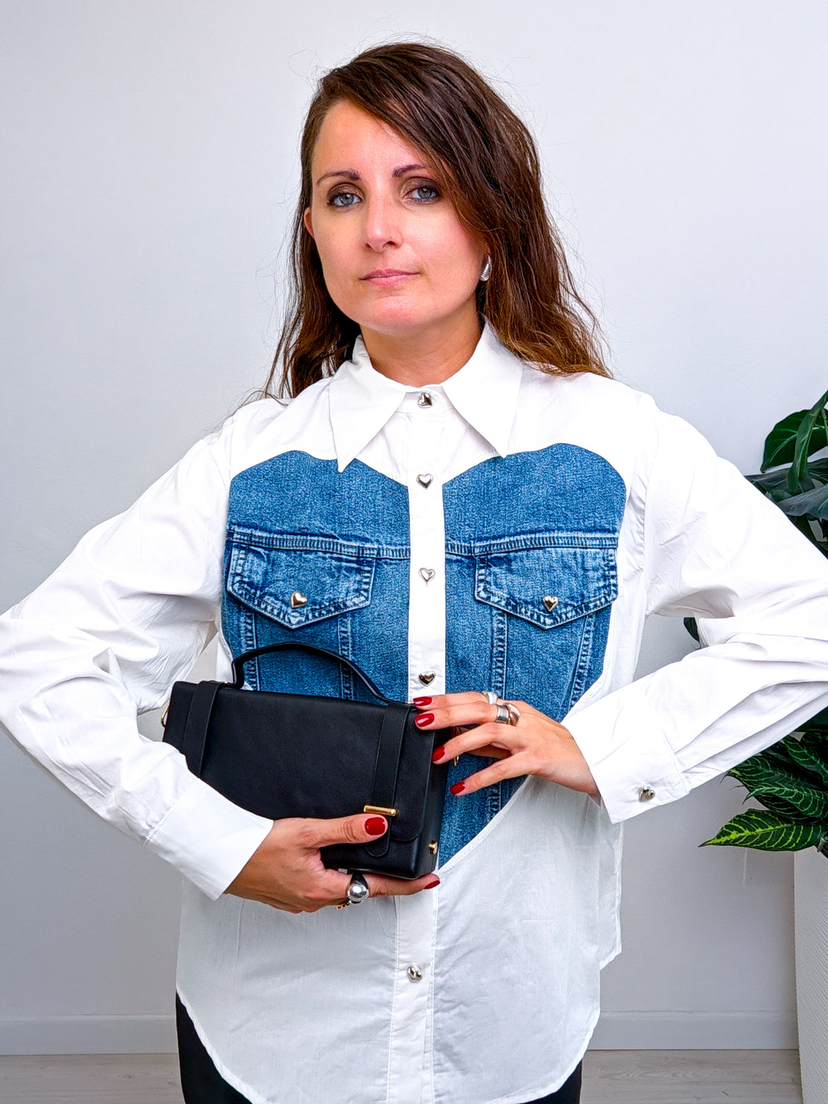Camicia Cuore Denim W